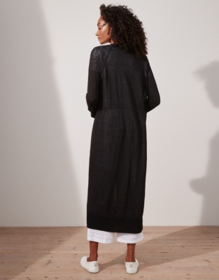 LinenRich Longline Cardigan Clothing Sale The White Company UK