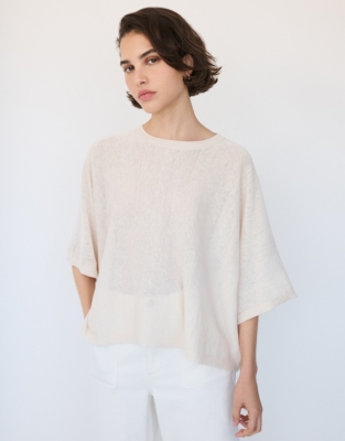 Linen Rich Oversized Knitted Tee