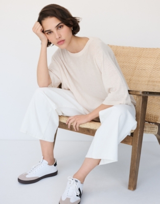 Linen Rich Oversized Knitted Tee