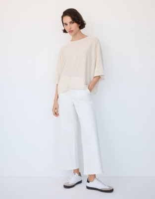 Linen Rich Oversized Knitted Tee