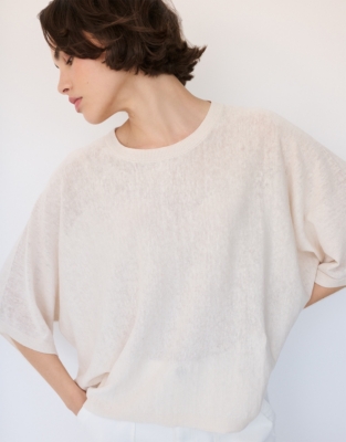 Linen Rich Oversized Knitted Tee