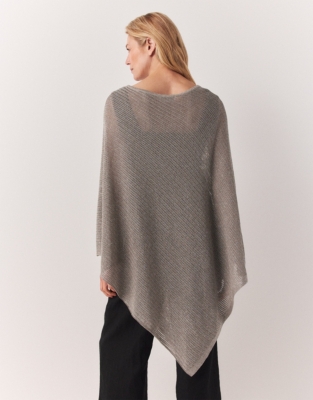Linen Rich Sparkle Poncho Scarves & Hats The White Company US