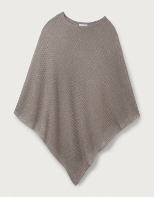 Linen Rich Sparkle Poncho Scarves & Hats The White Company US