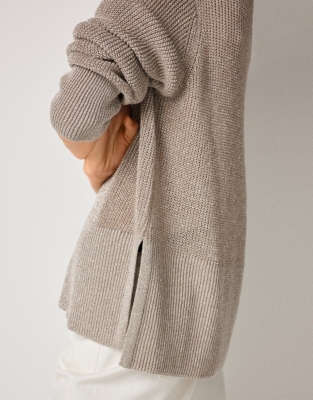 Linen Rich Sparkle Ribbed Sweater