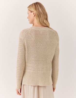 Linen Rich Sparkle Stitch Sweater