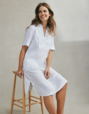 White linen sale shirt dress uk