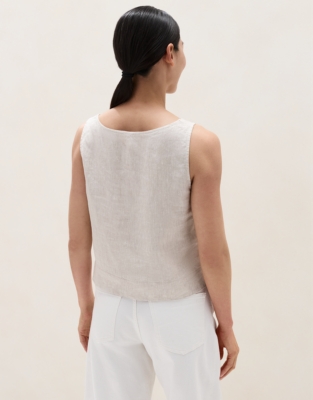 Linen Shell Top - Flax
