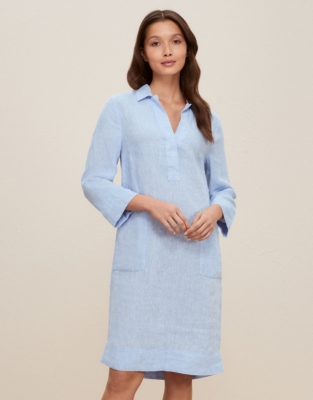 White company 2024 linen dresses