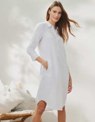 White company cheap shirt dress