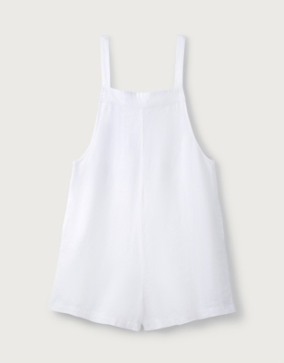 Linen Short Dungarees Clothing Sale The White Company UK