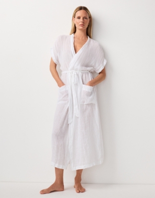 Linen Short Sleeve Robe
