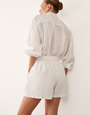 Linen Shorts - Porcelain