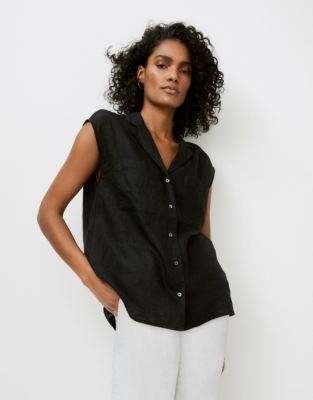 Linen Sleeveless Shirt | Clothing Sale | The White Company UK