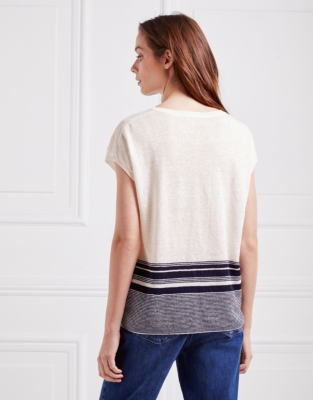 Linen Sleeveless Stripe Jumper Clothing Sale The White Company UK