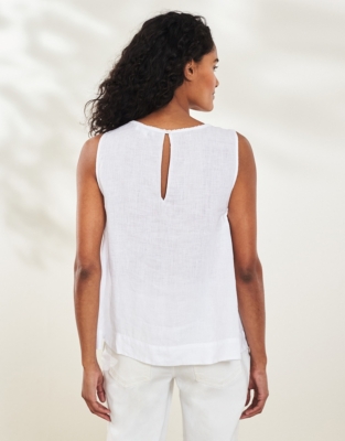 Linen Sleeveless Top All Clothing Sale The White Company US
