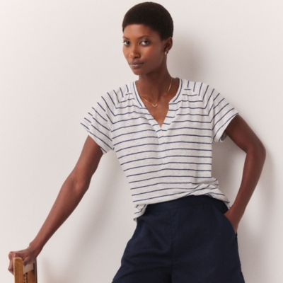 Linen Stitch Detail Shorts