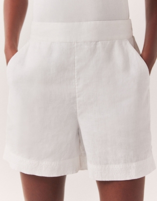 Linen Stitch Detail Shorts