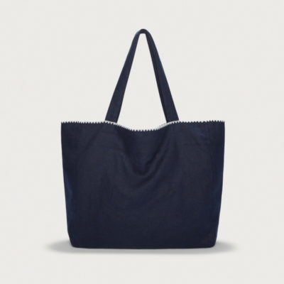 Linen Stitch Detail Tote Bag