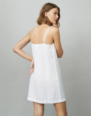 white linen night gown