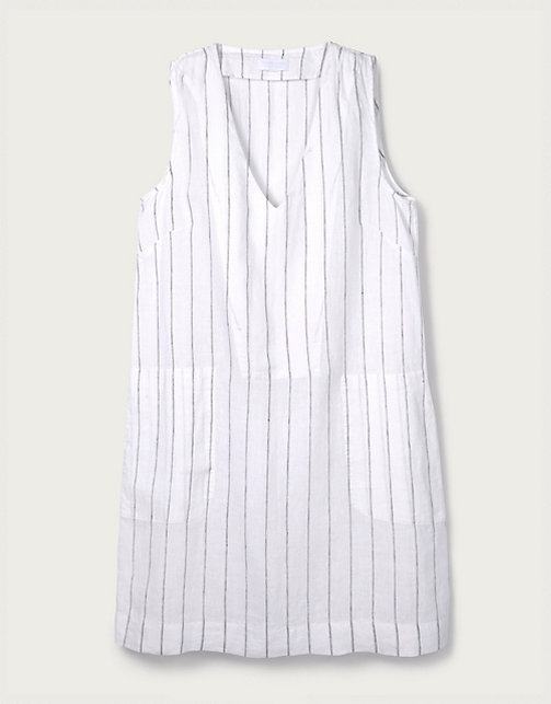Linen Stripe Shift Dress | Holiday Shop | The White Company UK