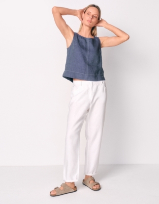  Linen Tapered Brompton Pants