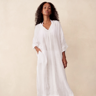 Linen Taping Detail Kaftan