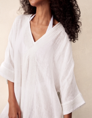 Linen Taping Detail Kaftan