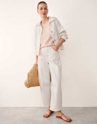 Linen Tie Back Sleeveless Top - Linen Pink