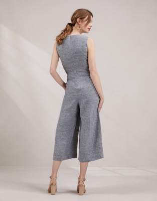 Linen Tie Front Jumpsuit Clothing Sale The White Company UK