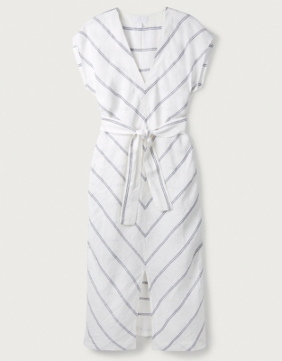 linen tie waist dress