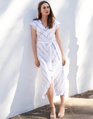 white company linen dresses