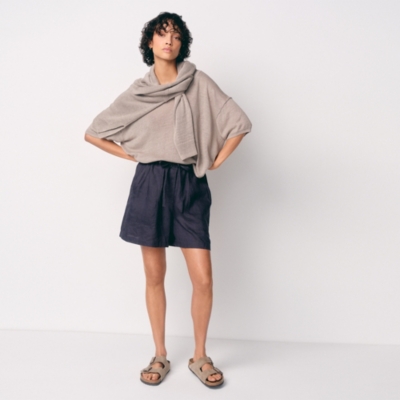 Linen Tie Waist Detail Shorts