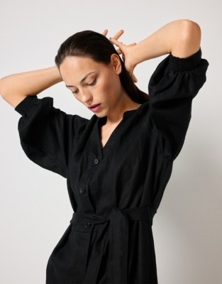 Linen Tie Waist Jumpsuit