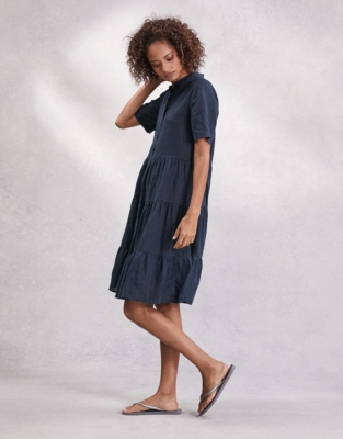 Linen Tiered Dress Dresses & Jumpsuits The White Company UK