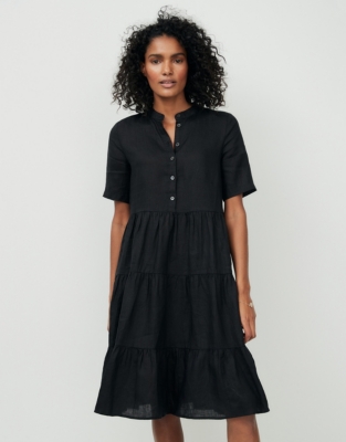 Linen Tiered Dress | Dresses & Jumpsuits | The White Company UK