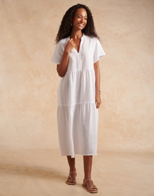 White company denim dress sale