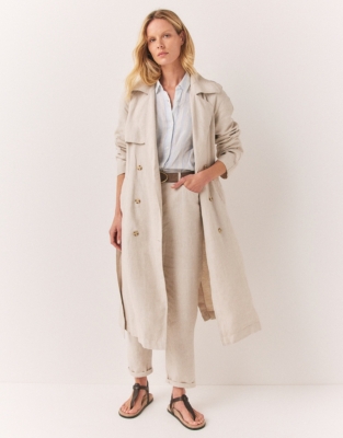 Linen trench outlet