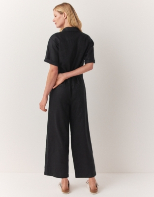 Linen Utility Jumpsuit
