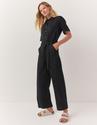 Linen Utility Jumpsuit