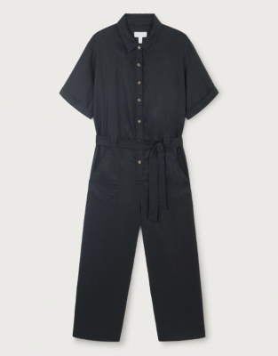 Linen Utility Jumpsuit