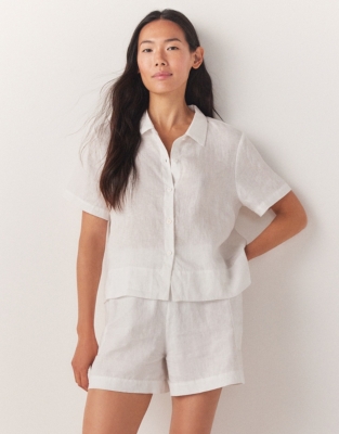 Linen Utility Side Pocket Short New In Clothing The White Company US