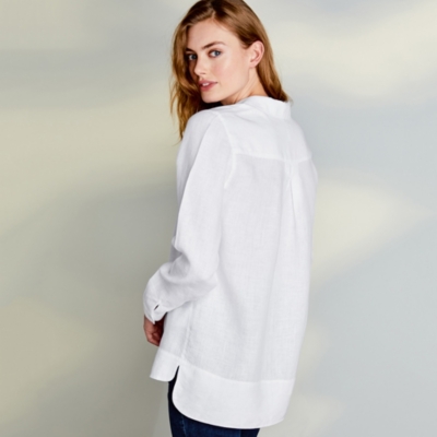 Linen V-Front Shirt | All Clothing Sale | The White Company US
