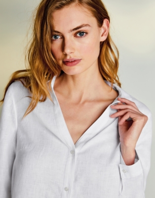 Linen VFront Shirt Clothing Sale The White Company UK