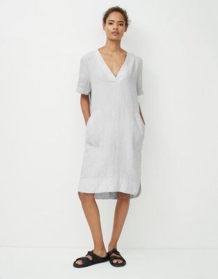 white company linen dresses