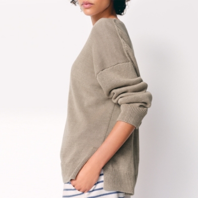 Linen V-Neck Jumper