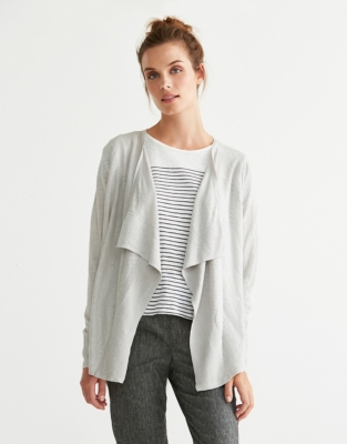 Linen Waterfall Cardigan