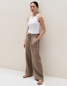 Linen Wide Leg Trousers
