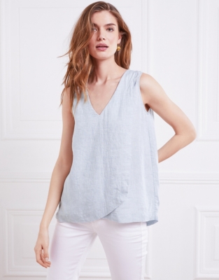Linen Wrap Over Top | Linen Clothing | The White Company US