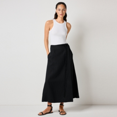 Linen Wrap Skirt