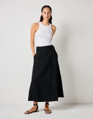 Linen Wrap Skirt